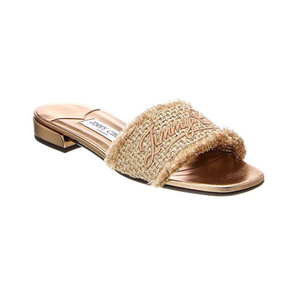 Jimmy Choo Joa Canvas Sandal, Gold
